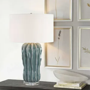 Niese Light Blue Glaze Table Lamp