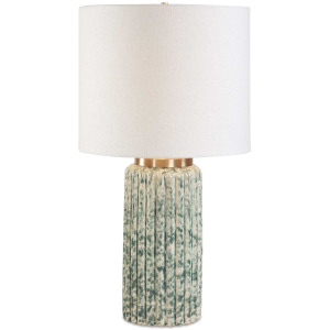 Hensley Ivory & Green Table Lamp