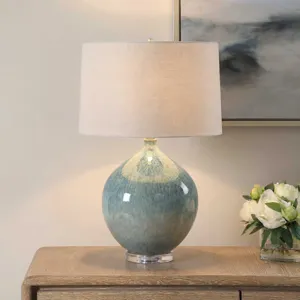 Callista Teal Blue Table Lamp