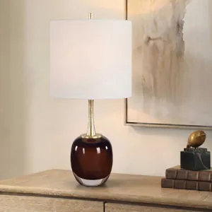 Vannett Dark Amber Table Lamp