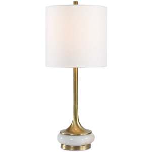Molena Brass & Pearly Stone Table Lamp