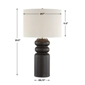 Macon Matte Black Table Lamp