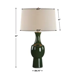 Tennille Green Table Lamp