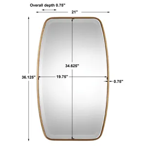 Canillo Antiqued Gold Mirror
