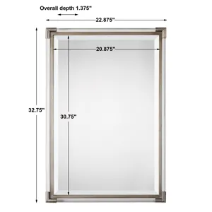 Mackai Metallic Silver Mirror