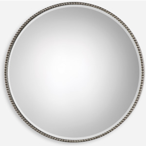 Stefania Beaded Round Mirror
