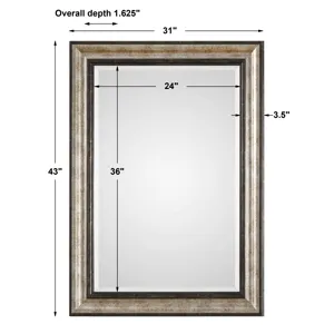 Shefford Antiqued Silver Mirror