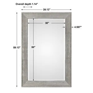 Leiston Metallic Silver Mirror