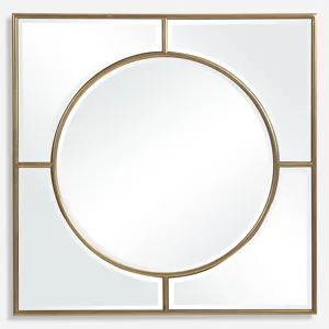 Stanford Gold Square Mirror