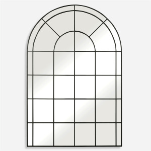 Grantola Black Arch Iron Mirror