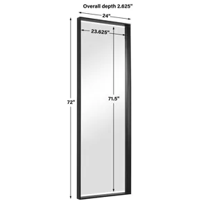 Kahn Oversized Black Rectangular Mirror