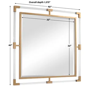 Balkan Golden Square Mirror