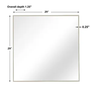 Alexo Silver Square Mirror