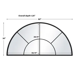 Rousseau Iron Window Arch Mirror