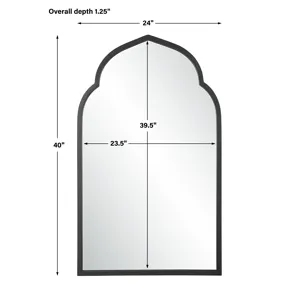 Kenitra Black Arch Mirror