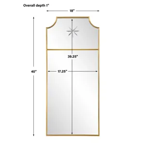 Caddington Tall Brass Mirror