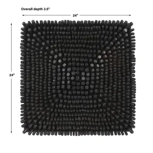 Portside Black Wood Wall Panel