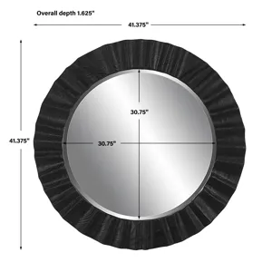Caribou Dark Espresso Round Mirror