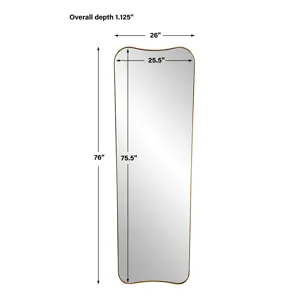Belvoir Large Antique Brass Mirror