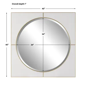 Cyprus White Square Mirror