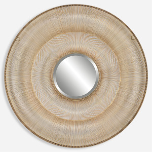 Bauble Round Gold Mirror