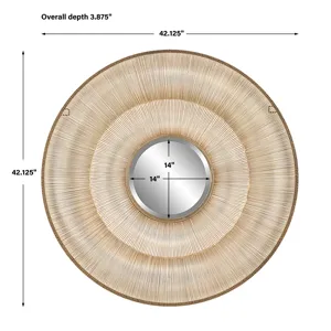 Bauble Round Gold Mirror