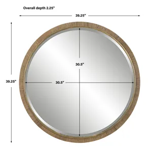 Paradise Round Rattan Mirror