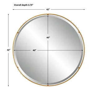 Canillo Gold Round Mirror