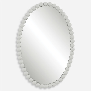 Serna White Oval Mirror