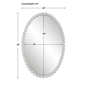 Serna White Oval Mirror