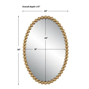 Serna Gold Oval Mirror