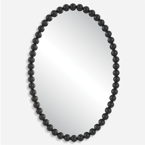 Serna Black Oval Mirror