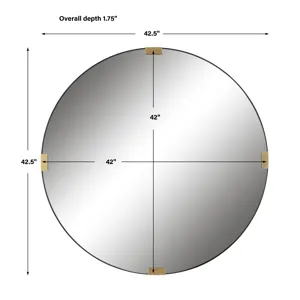 Clip Modern Round Mirror