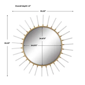 Oracle Round Starburst Mirror