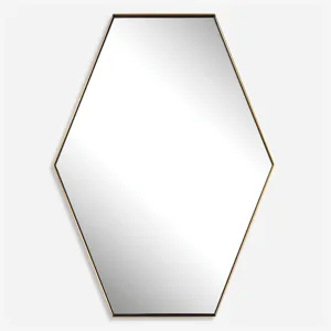 Ankara Brass Hexagon Mirror