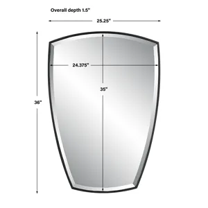Crest Curved Iron Mirror