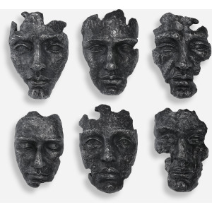 Self-Portrait Metallic Wall Decor, Set/6