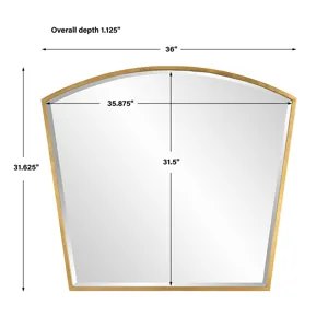 Boundary Gold Arch Mirror