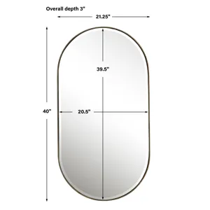 Lago Oval Gold Mirror