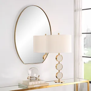 Cabell Brass Oval Mirror
