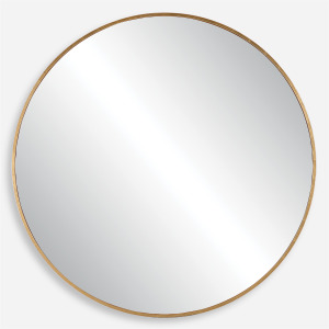 Junius Large Gold Round Mirror