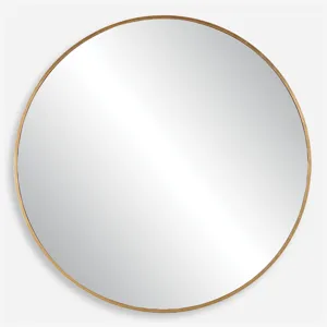 Junius Large Gold Round Mirror