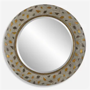 Copper Terrazzo Round Mirror