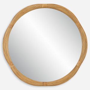 Salina Round Bamboo Mirror