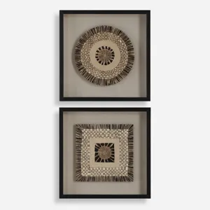 Intertwine Knit Paper Shadow Box, S/2