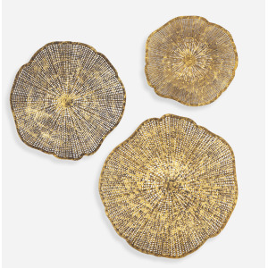 Radiance Gold Metal Wall Decor Set/3