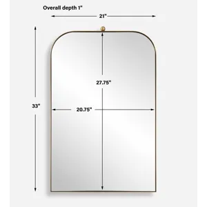 Cassidy Brass Arch Mirror