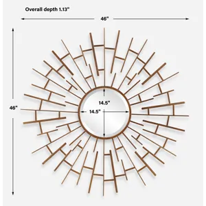 Tangled Bronze Round Mirror