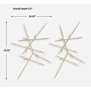 Fireworks Silver Wall Decor, S/2