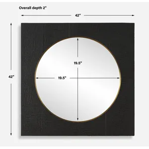 Ember Black Square Mirror
